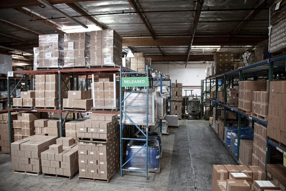All finished products are sent to the Shipping Department where the products are Palletized and then Shrunk Wrap. The products will wait in the Finished Product Quarantine while they await final testing results. At that time, the Finished Products are then moved to the Released Area to await pick-up.